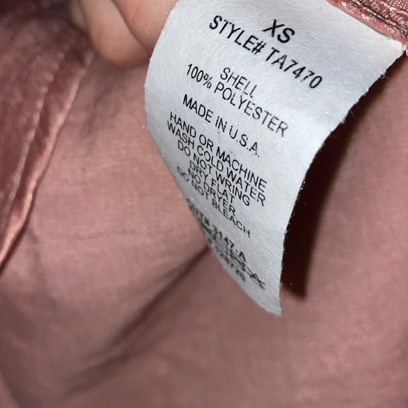 Woman's Jun & Ivy Pink Tie Short Sleeve Top XS - Picture 7 of 9